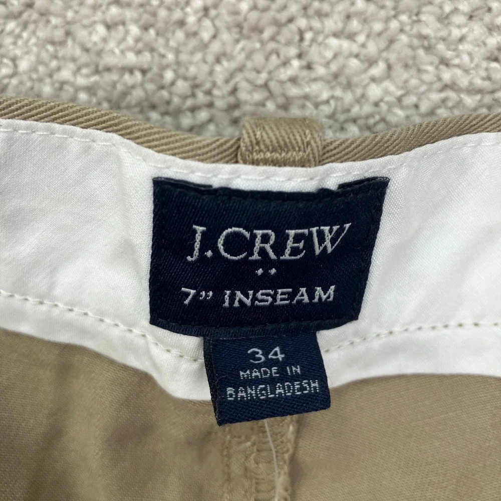 NEW J.Crew Mens 34 Shorts Khaki 7